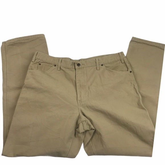 Dickies Canvas Carpenter Cargo Painter Beige Pants - Picture 3 of 10